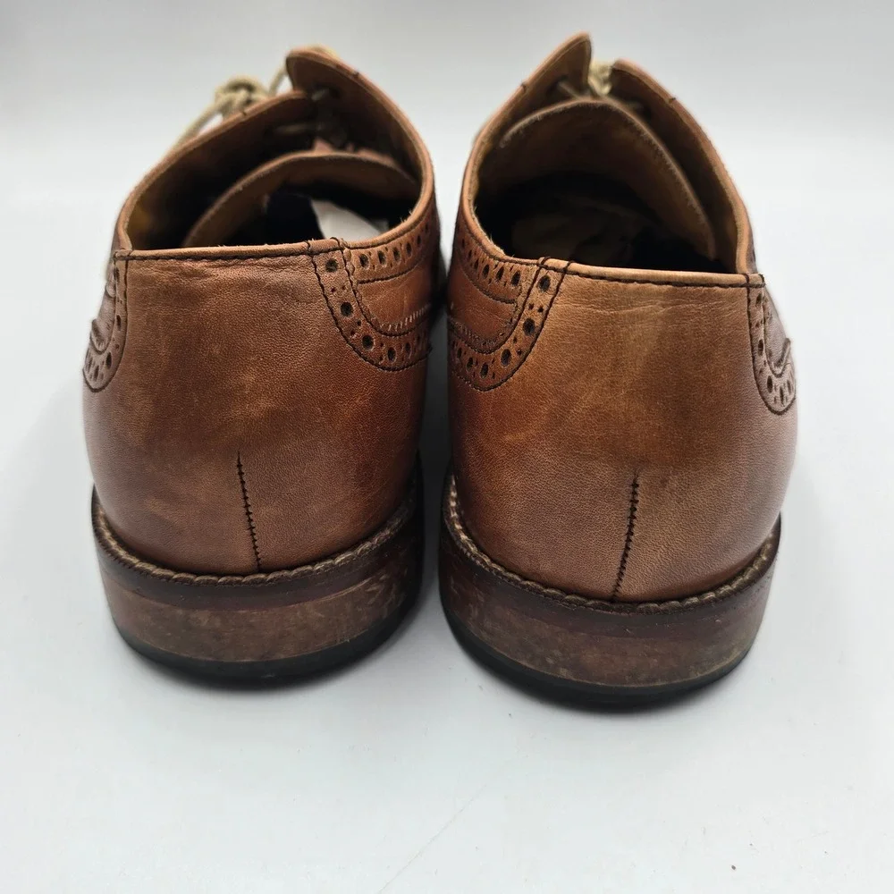 Cole Haan Mens Air Giraldo Wingtip Oxford Shoes Size 11 M  British Tan Leather